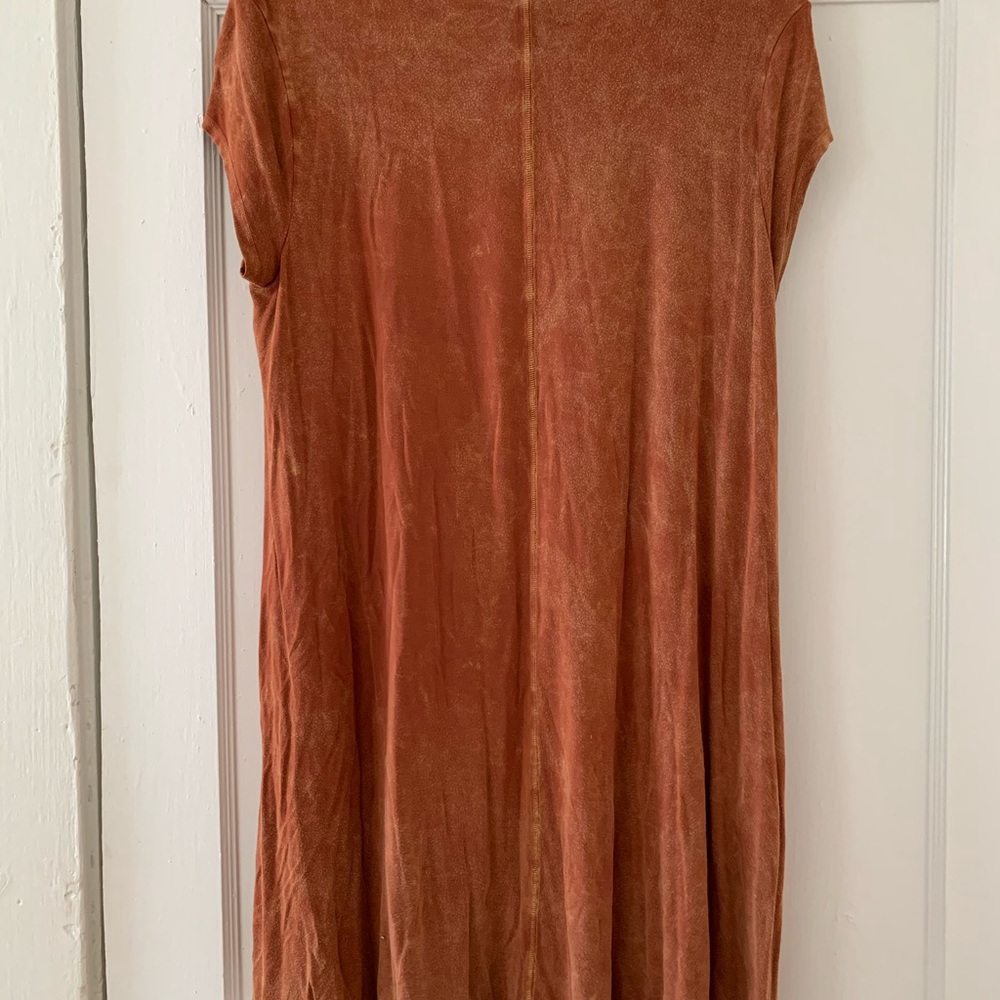 Rust Color Flowy Dress - Picture 3 of 4